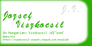 jozsef viszkocsil business card